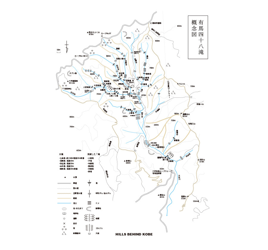有馬四十八滝概念図
